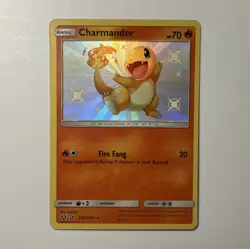 Pokemon TCG Charmander Shiny Holo Rare Hidden Fates SV6/SV94 Basic 70 HP - Image 1