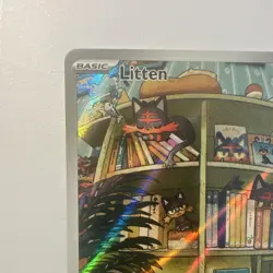 Pokemon TCG Litten Illustration Rare Holo 167/162 SV05 Basic 70 HP Makura Tami - Image 2