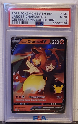 Pokemon Lance's Charizard V SWSH133 Sword & Shield Promo Holo 2021 PSA 9 - Image 1