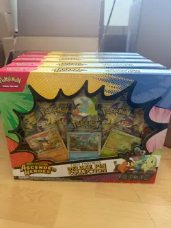 Pokemon Ascended Heroes First Partner Deluxe Pin Collection - Lot of 5 *IN HAND* - Image 1