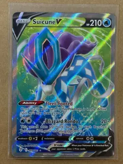 Pokemon TCG Suicune V Full Art 173/203 Evolving Skies Set - Image 1