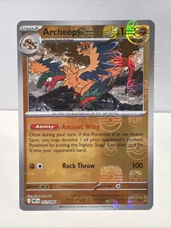 Pokemon TCG - Archeops (Master Ball Pattern) 051/086 NM Rare SV: White Flare - Image 1
