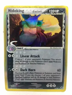 Pokemon TCG Nidoking Delta Species 6/101 Holo Rare Ex Dragon Frontiers 2006 - Image 1