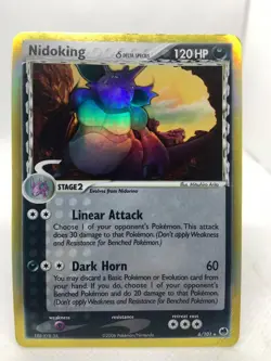 Pokemon TCG Nidoking Delta Species 6/101 Holo Rare Ex Dragon Frontiers 2006 - Image 3