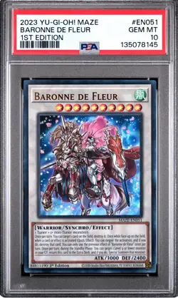 2023 Yu-Gi-Oh! MAZE Baronne de Fleur 1st Edition #EN051 PSA 10 - Image 1