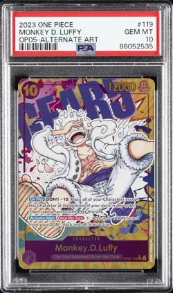 2023 ONE PIECE OP05-AWAKENING OF THE NEW ERA #119 MONKEY D. LUFFY PSA 10 - Image 1