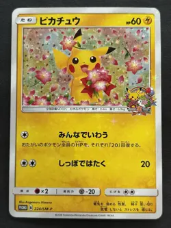 Pokemon card Pikachu 224/SM-P Promo 2018 Pokemon TCG Japanese Holo Rare Nintendo - Image 1