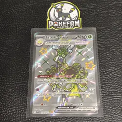 Espathra Ex 214/091 Shiny Ultra Rare Scarlet & Violet Paldean Fates Pokemon Card - Image 1