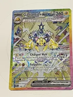 Pokemon Galvantula EX TCG Card Stellar Crown Holo 168/142 Sv07 NM Ungraded - Image 1