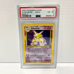 PSA 6 Alakazam Holo 1/102 - WOTC Base Set - Graded Pokemon Card - Image 1