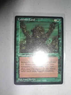 MTG MAGIC THE GATHERING CARD ORIGINAL LIVING LANDS GERMAN RARE FBB VTG GREEN X1 - Image 1