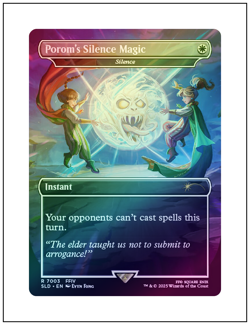 1x Porom's Silence Magic, Foil, Secret Lair, Magic MTG NM - Image 1