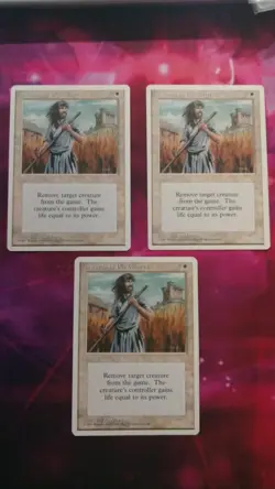 x3 Swords to Plowshares Fourth Edition. 4ED 52/380. LP, Light Play. MTG, MAGIC - Image 1