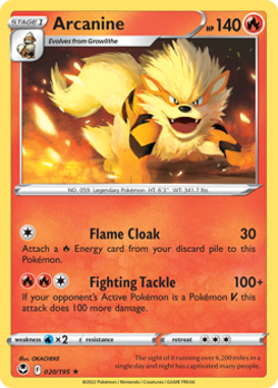 Arcanine Reverse Holo - Silver Tempest Near Mint Pokemon TCG - Image 1