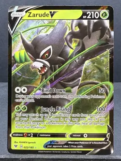 Zarude V 022/185 ULTRA RARE HOLO VIVID VOLTAGE SWSH04 POKEMON NEAR MINT NM - Image 1