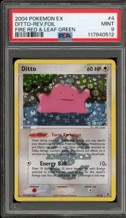 Pokemon Ditto EX Fire Red & Leaf Green Reverse Holo Rare #4 PSA 9 Mint - Image 1