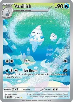 Vanillish - 112/086 - White Flare Near Mint Pokemon TCG - Image 1