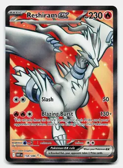 RESHIRAM EX WHITE FLARE 158/086 NM ULTRA RARE POKEMON - Image 2