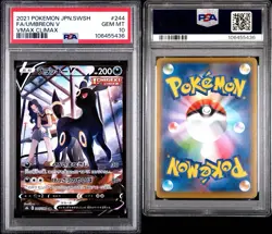 PSA 10 2021 POKEMON Umbreon V 244/184 VMAX Climax S8b CSR Alternate Art Japanese - Image 1