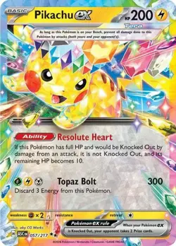 Pikachu ex - 057/217 - Ascended Heroes Near Mint Pokemon TCG - Image 1