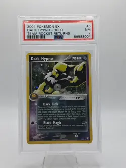 2004 POKEMON EX TEAM ROCKET RETURNS DARK HYPNO PSA 7 - Image 1