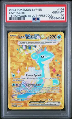 2024 POKEMON SVP EN-SV BLACK STAR PROMO #164 LAPRAS EX PSA 10 - Image 1