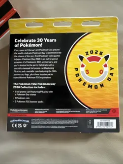 Pokemon Day 2026 Collection Box - 30th Anniversary Pikachu Promo - FACTORY SEALE - Image 2