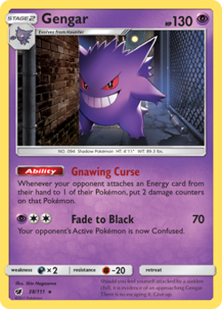 Gengar Reverse Holo - Crimson Invasion Near Mint Pokemon TCG - Image 1