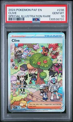 Pokemon TCG Paldean Fates Clive Special Illustration Rare 236/091 Psa 10 - Image 1