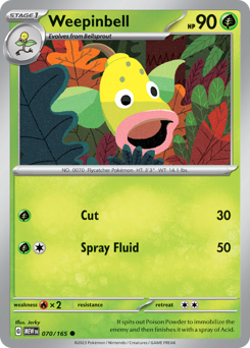 Weepinbell Reverse Holo - 151 Near Mint Pokemon TCG - Image 1