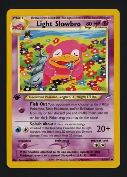 Light Slowbro 51/105 1st Edition Neo Destiny Uncommon Pokemon TCG - Image 1