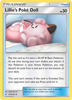 Lillie's Poke Doll Reverse Holo - Cosmic Eclipse Near Mint Pokemon TCG - Image 1