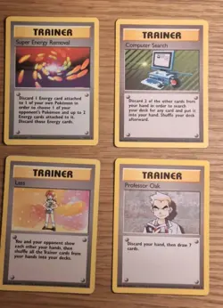 Pokemon Base Set Rare Trainer Bundle Computer Search 71/102 And More - Image 1