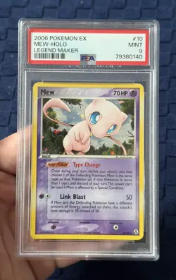 2006 POKEMON EX LEGEND MAKER #10 MEW HOLO PSA 9 Tail Swirl 🌀 - Image 5