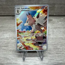 Pokemon TCG Lycanroc 166/159 Secret Rare Full Art Holo Fighting Card Nintendo - Image 1