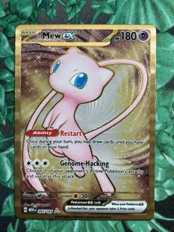 Pokemon TCG Mew EX Metal Gold 205/165 Scarlet & Violet 151 Promo Card - Image 1