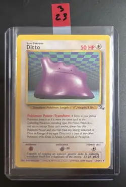 Pokemon Ditto Fossil 18/62 Rare Unlimited Rare Pokemon Card TCG non-holo 23 - Image 3