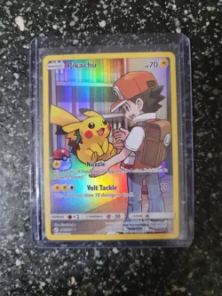Pokemon TCG Sun & Moon Cosmic Eclipse Pikachu Card 241/236 Secret Rare Holo - Image 1