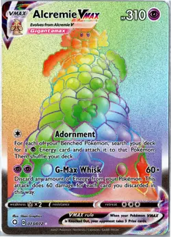 Pokemon Card - Alcremie VMAX (Secret) 073/072 Secret Rare Holo Shining Fates NM - Image 1