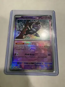 Pokemon Munkidori Master Ball Pattern Holo Card 044/131 Prismatic Evolutions - Image 1