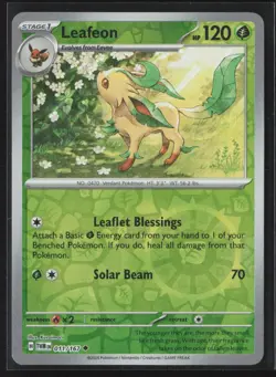 011/167 Leafeon - SV06 Twilight Masquerade Reverse Holo NM Pokemon - Image 1