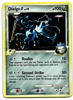 Dialga G 7/127 - Holo Team Galactic's Pokemon TCG Platinum 2009 - M/LP Card - Image 1