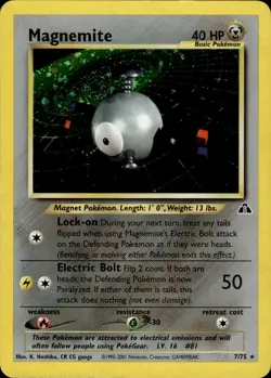 Magnemite 7 Neo Discovery Holo English Pokemon Card B44 - Image 1