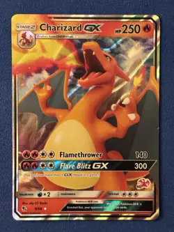 Pokemon Charizard GX 9/68 Hidden Fates Ultra Rare Full Art Holo 250 HP Card - Image 1