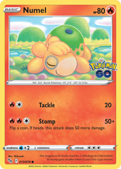 Numel (Peelable Ditto) Reverse Holo - Pokemon GO Near Mint Pokemon TCG - Image 1