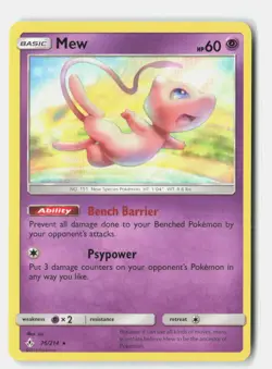 Mew 76/214 Holo Rare Unbroken Bonds Pokemon Holo Near Mint - Image 1