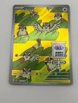 Pidgey Pokemon TCG SV-Obsidian Flames Pidgey #207/197 Illustration Rare - Image 1