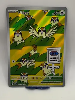 Pidgey Pokemon TCG SV-Obsidian Flames Pidgey #207/197 Illustration Rare - Image 4