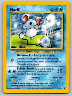 Marill 66/111 Common Neo Genesis Pokemon Unlimited Near Mint - Image 1