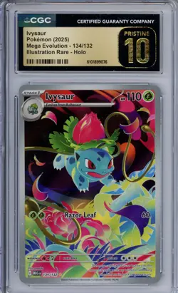 IVYSAUR 2025 POKEMON MEGA EVOLUTION- 134/132 HOLO PRISTINE 10 - Image 1